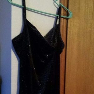 Lil black dress with sparkles. ;)